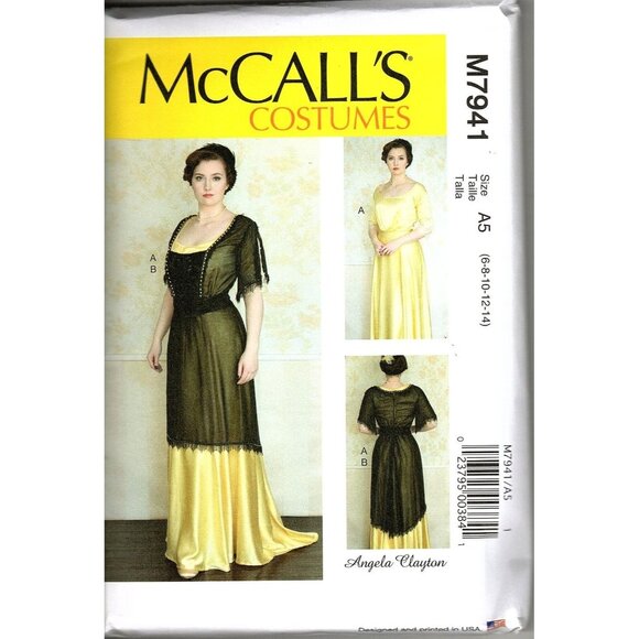 McCalls M7941 Misses 6 to 14 Historical Costume Dress Uncut Sewing Pattern New - Picture 1 of 2